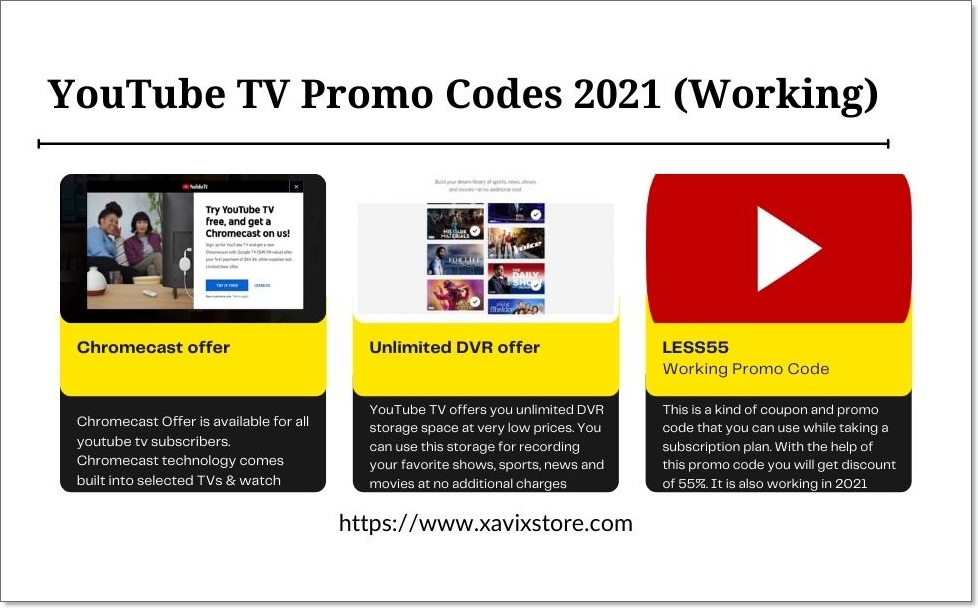 YouTube TV Promo Codes 2021 (Working) xavixstore
